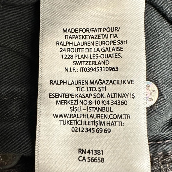 Ralph Lauren Varick Jeans Patch Slim Straight Actual 34X40 embroidery Black - Picture 13 of 15